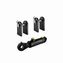Cylinder siłownik hydrauliczny dwustronnego działania długość: 350mm skok: 90mm CJ2F-63/36/90 z kompletem mocowań